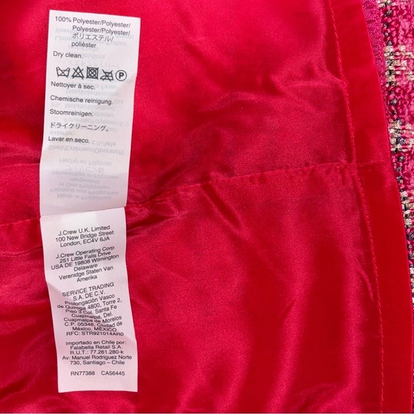 J.Crew | NWT Pink Metallic Tweed Belted Mini Dress | Size 10 Petite (10P) - Picture 7 of 12